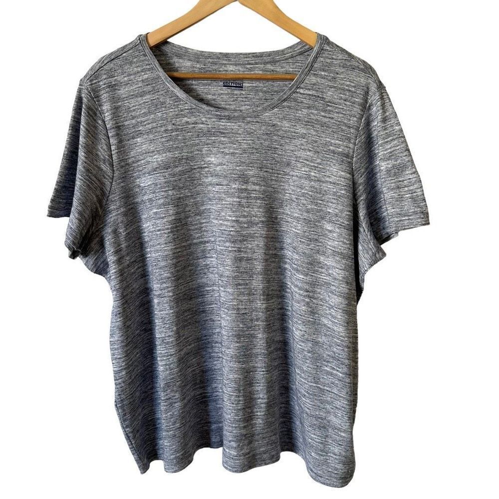 Basic Editions Gray Short Sleeve Tee